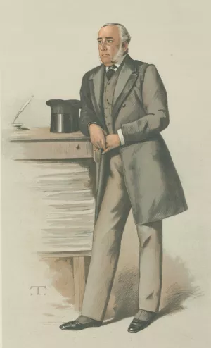 Politicians - Vanity Fair. 'the Foreign Office'. Sir Julian Pauncefote. 7 April 1883 by Theobald Chartran Oil Painting