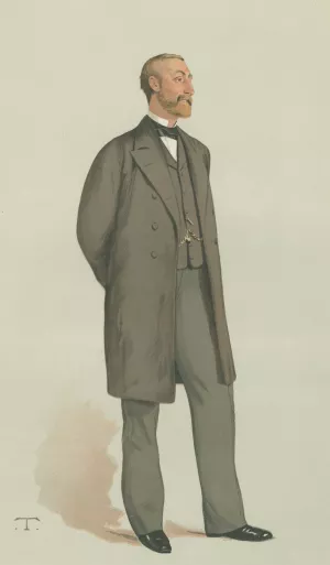 Politicians - Vanity Fair. 'The Privy Purse'The Rt. Hon. Gen. Sir Henry Ponsonby. 17 March 1883 by Theobald Chartran Oil Painting