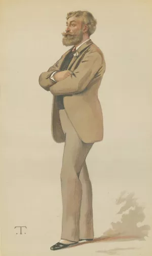 Politicians - Vanity Fair - 'the Senator'. Mr. Cyril Flower. August 19, 1882 by Theobald Chartran Oil Painting