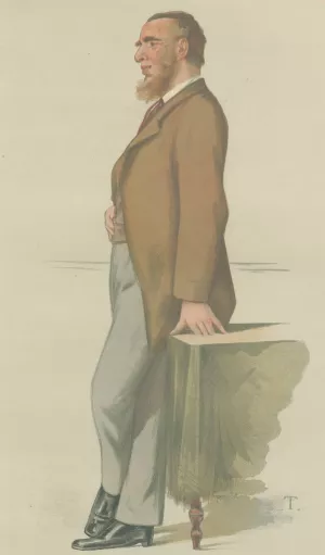 Polititians - Vanity Fair 'Proper self-sufficiency'. Mr. Leonard Henry Courtney. September 25, 1880 by Theobald Chartran Oil Painting