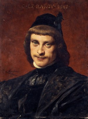 Portrait de Charles Le Bargy, societaire de la Comedie-Francaise, en costume de scene by Theobald Chartran Oil Painting