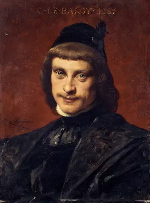 Portrait de Charles Le Bargy, societaire de la Comedie-Francaise, en costume de scene by Theobald Chartran Oil Painting