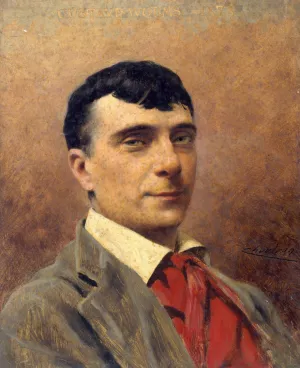 Portrait de Gustave Worms Oil painting by Theobald Chartran