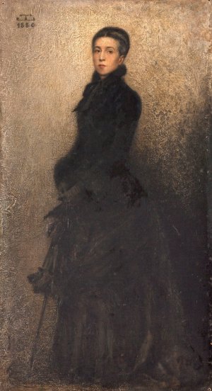 Portrait de la mere de l'artiste by Theobald Chartran Oil Painting