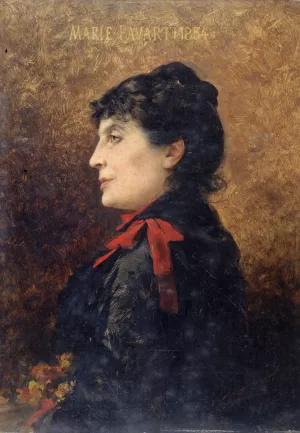 Portrait de Marie Favart by Theobald Chartran Oil Painting