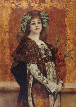 Portrait de Sarah Bernhardt by Theobald Chartran Oil Painting