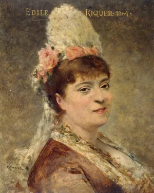 Portrait d'edile Riquer by Theobald Chartran Oil Painting
