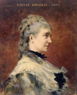 Portrait d'emilie Broisat by Theobald Chartran Oil Painting