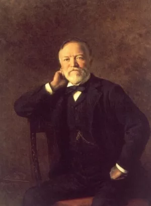Portrait of Andrew Carnegie by Theobald Chartran Oil Painting