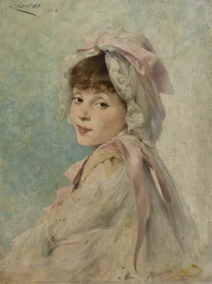 Portrait Of Gabrielle Rejane As A Young Actress by Theobald Chartran Oil Painting