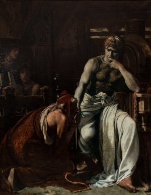 Priam demandant a Achille le corps d'Hector by Theobald Chartran Oil Painting