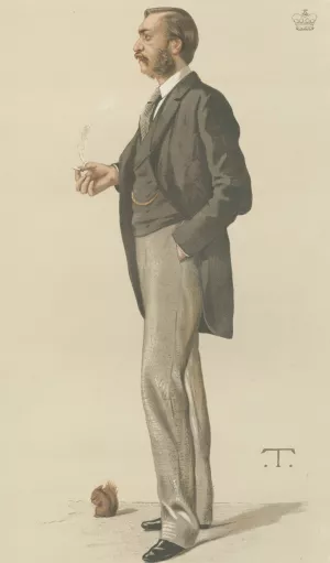 Vanity Fair - Doctors and Scientists. 'A Naturalist'. Lord Walsingham. 9 September 1882 by Theobald Chartran Oil Painting