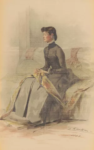 Vanity Fair; Ladies; 'The Marchioness of Waterford', September 1, 1883 by Theobald Chartran Oil Painting