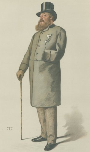 Vanity Fair; Literary; 'An Old Coldstreamer', Lieutenant General Charles Baring, April 14, 1883 by Theobald Chartran Oil Painting