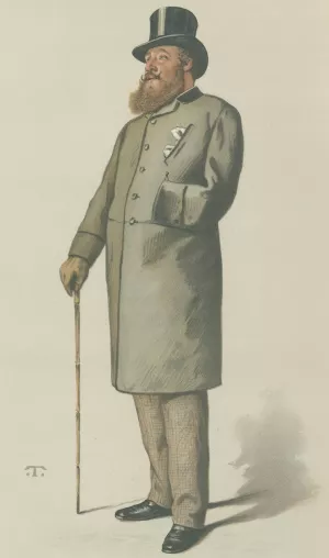 Vanity Fair; Literary; 'An Old Coldstreamer', Lieutenant General Charles Baring, April 14, 1883 by Theobald Chartran Oil Painting