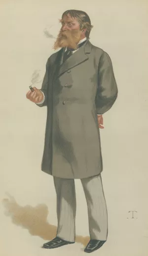 Vanity Fair; Literary; 'Hosea Beglow', James Russell Lowell, August 21, 1880 by Theobald Chartran Oil Painting