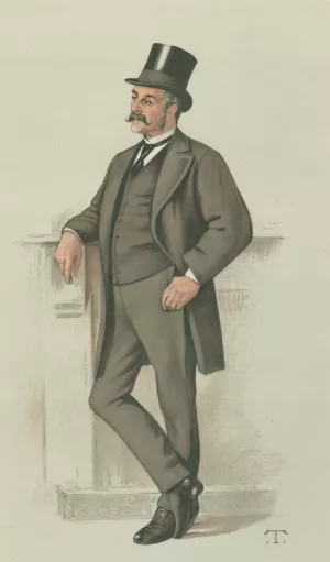 Vanity Fair; Military and Navy; 'A Crimean Hero', Major-General Edwyn Sherard Burnaby, March 10, 1883 by Theobald Chartran Oil Painting