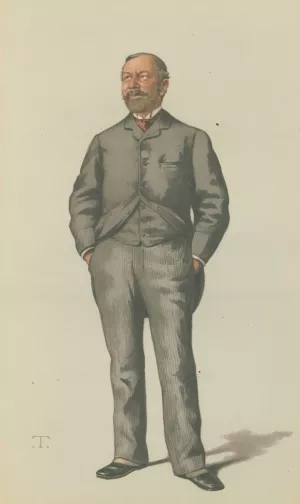 Vanity Fair; Politicians; 'Brighton', Mr. William Thackerey Marriot, March 24, 1833 by Theobald Chartran Oil Painting