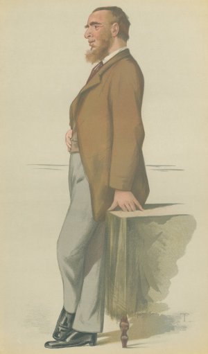 Vanity Fair; Politicians; 'Proper Self-Sufficiency', Mr. Leonard Henry Courtney, September 25, 1880 by Theobald Chartran Oil Painting