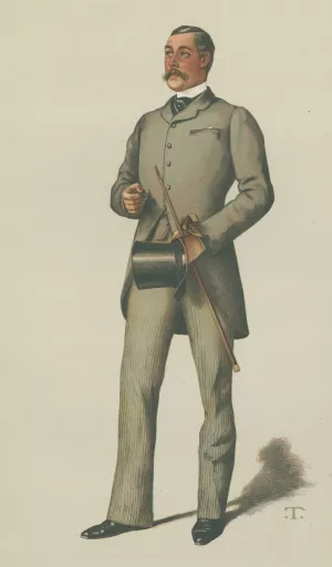 Vanity Fair; Yachting Devotees; 'Ralph', Lieutenant-Colonel Ralph Vivian, April 21, 1883 by Theobald Chartran Oil Painting