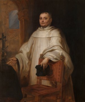 Benedictus van Thulden, Prior of St. Bernard's Abby in Hemiksem by Theodoor Van Thulden Oil Painting