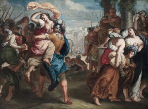 Rape of the Sabine Women by Theodoor Van Thulden Oil Painting