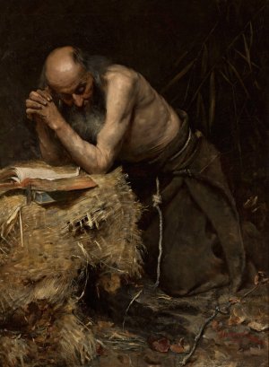 Anchorite by Teodor Axentowicz Oil Painting