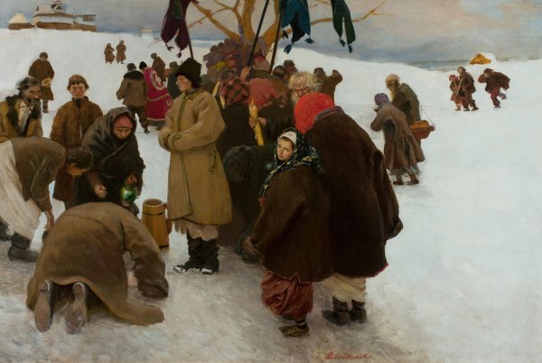 Feast of Jordan  by Teodor Axentowicz - Hand-Painted Oil Painting Reproduction