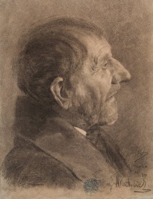 Head of an elderly man by Teodor Axentowicz Oil Painting