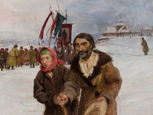 Highlanders'procession by Teodor Axentowicz Oil Painting