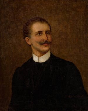 Portrait of a Man by Teodor Axentowicz Oil Painting
