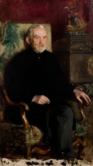 Portrait of Henryk Schwarz by Teodor Axentowicz Oil Painting