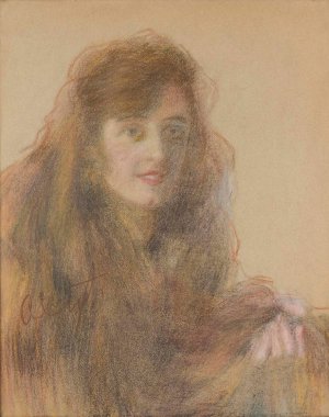 Redhead by Teodor Axentowicz Oil Painting