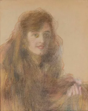 Redhead by Teodor Axentowicz Oil Painting