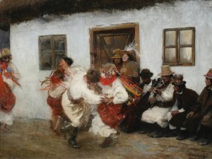 Ukrainian folk dance by Teodor Axentowicz Oil Painting
