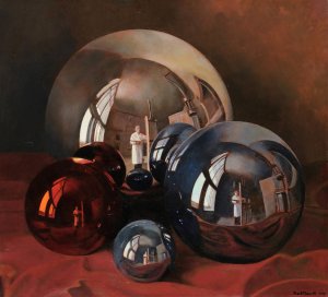 Glass Balls by Theodor Barth Oil Painting