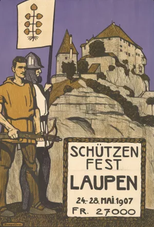 Schutzenfest Laupen by Theodor Barth Oil Painting
