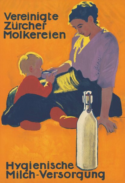 Vereinigte Zurcher Molkereien - Hygienische Milch-Versorgung  by Theodor Barth - Hand-Painted Oil Painting Reproduction