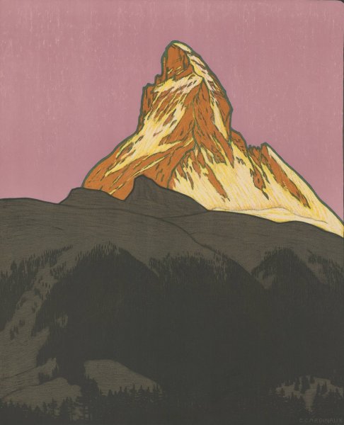Zermatt, Matterhorn 4505m Schweiz  by Theodor Barth - Hand-Painted Oil Painting Reproduction