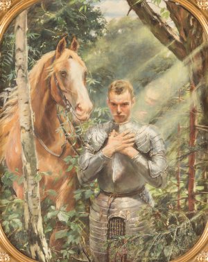 Knight of the Teutonic Order by Theodor Bohnenberger Oil Painting
