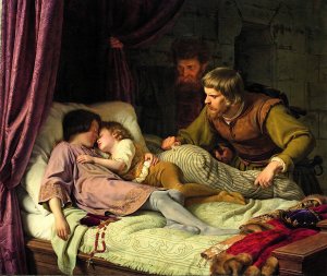The Murder of the Sons of Edward IV by Theodor Hildebrandt Oil Painting