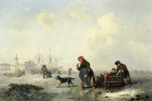 The Newa at St Petersburg Oil painting by Theodor Hildebrandt