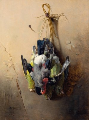 Small for the Table Birds by Theodor Lundh Oil Painting