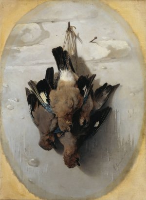 Still Life with Birds by Theodor Lundh Oil Painting