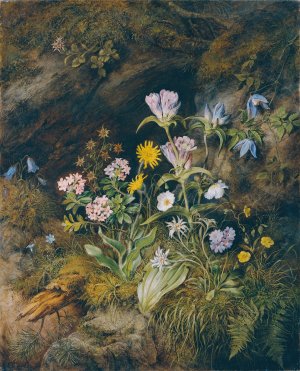 Alpine Flora by Theodor Petter Oil Painting