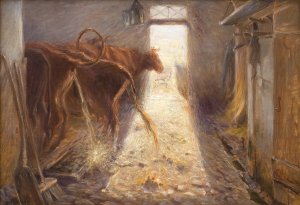 Cowshed on the Island of Saltholm by Theodor Philipsen Oil Painting