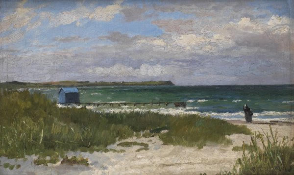 Isola del Liri, Italy. Overcast Day  by Theodor Philipsen - Hand-Painted Oil Painting Reproduction