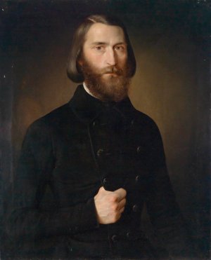 Bildnis des Theologen Carl Scholl by Theodor Schultz Oil Painting