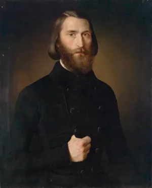 Bildnis des Theologen Carl Scholl by Theodor Schultz Oil Painting