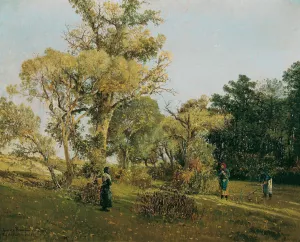 Auf Der Ligethi Puszta Oil painting by Theodor Von Hormann